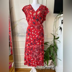 H&M FLORAL WRAP DRESS 🍁